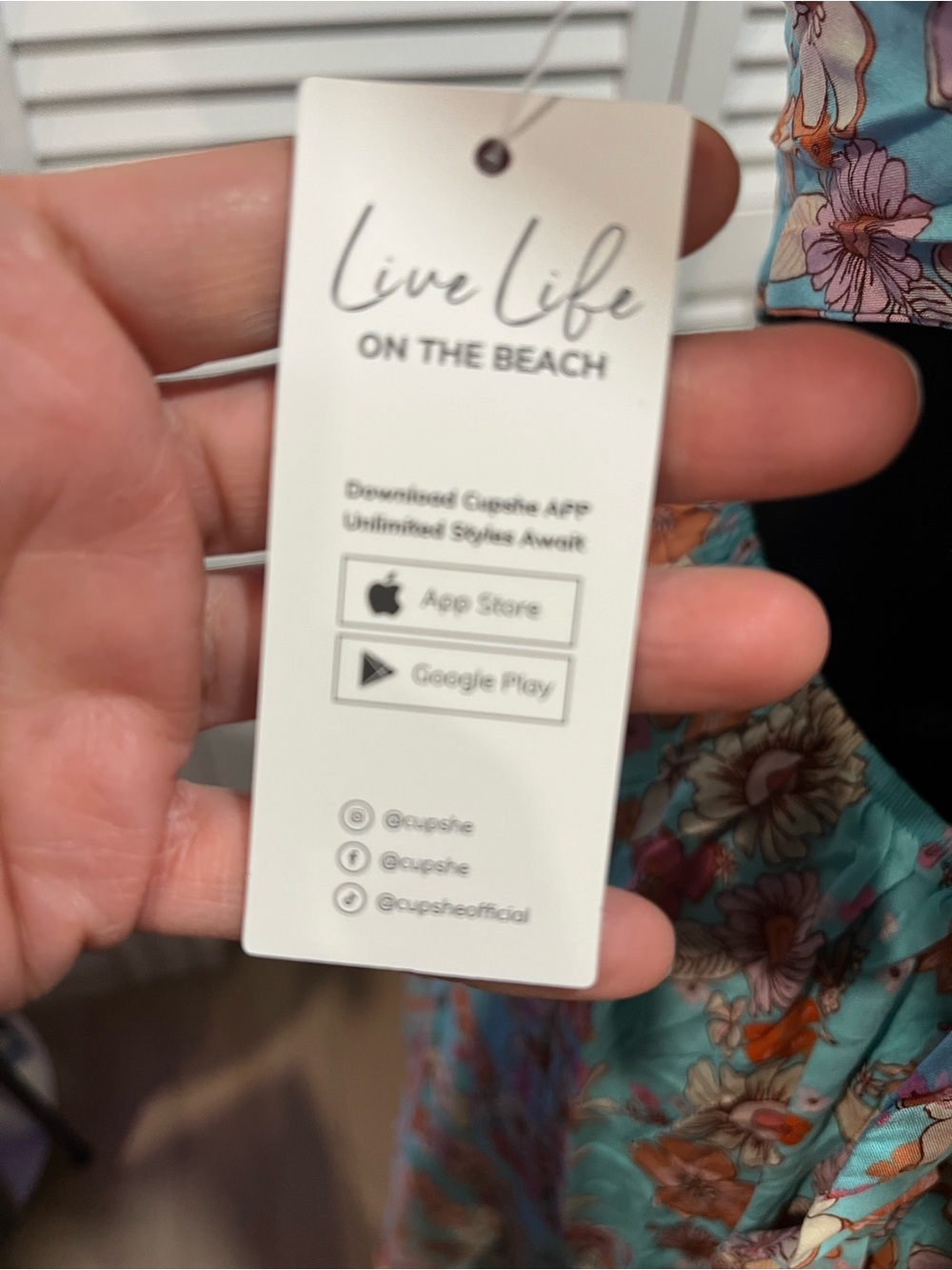 Cupshe Aqua Floral Twist-Front Maxi Dress with Coral Accents - Picture 4 of 7